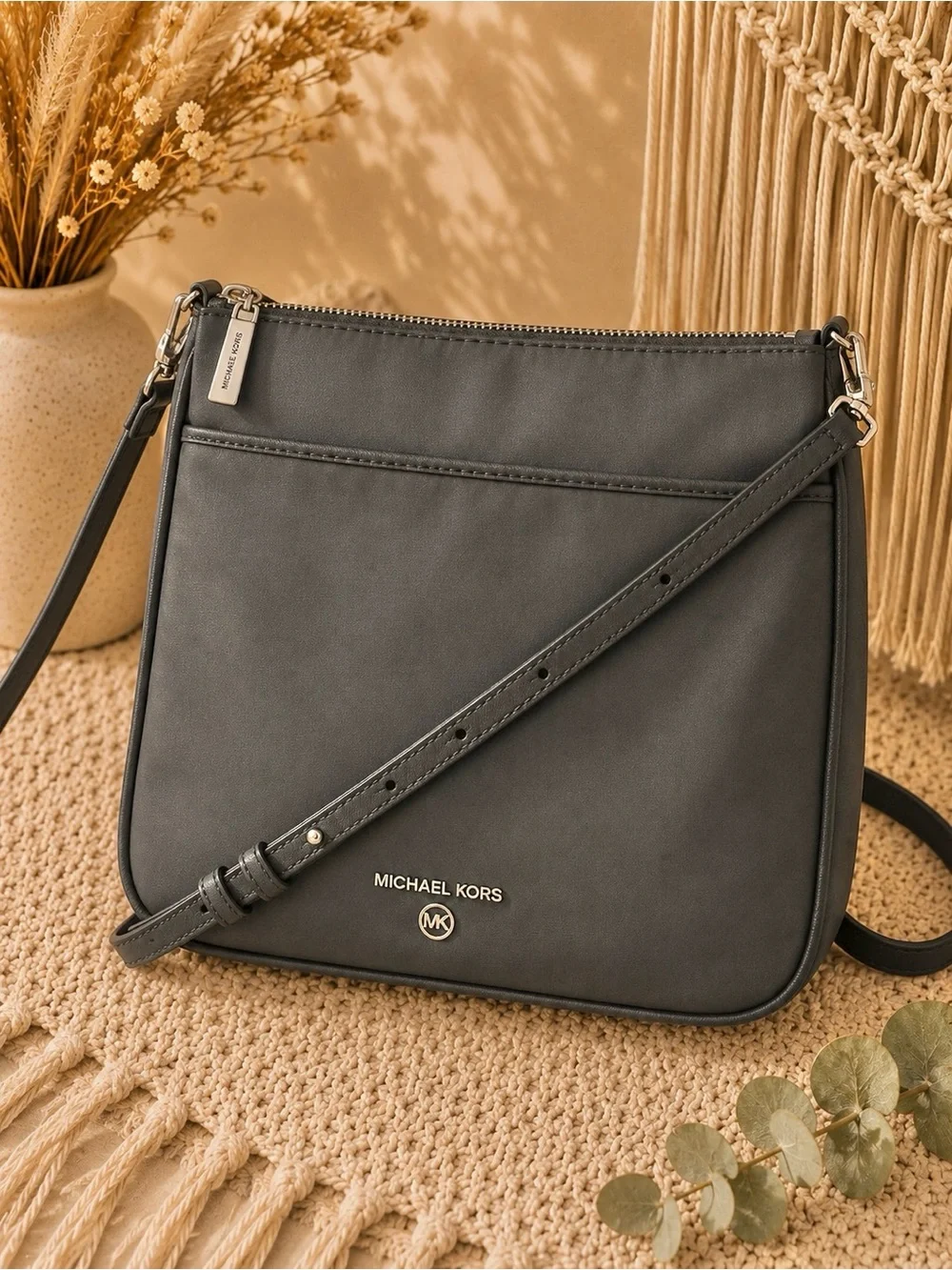 Michael Kors Jet Set Large Nylon Gabardine Messenger Bag